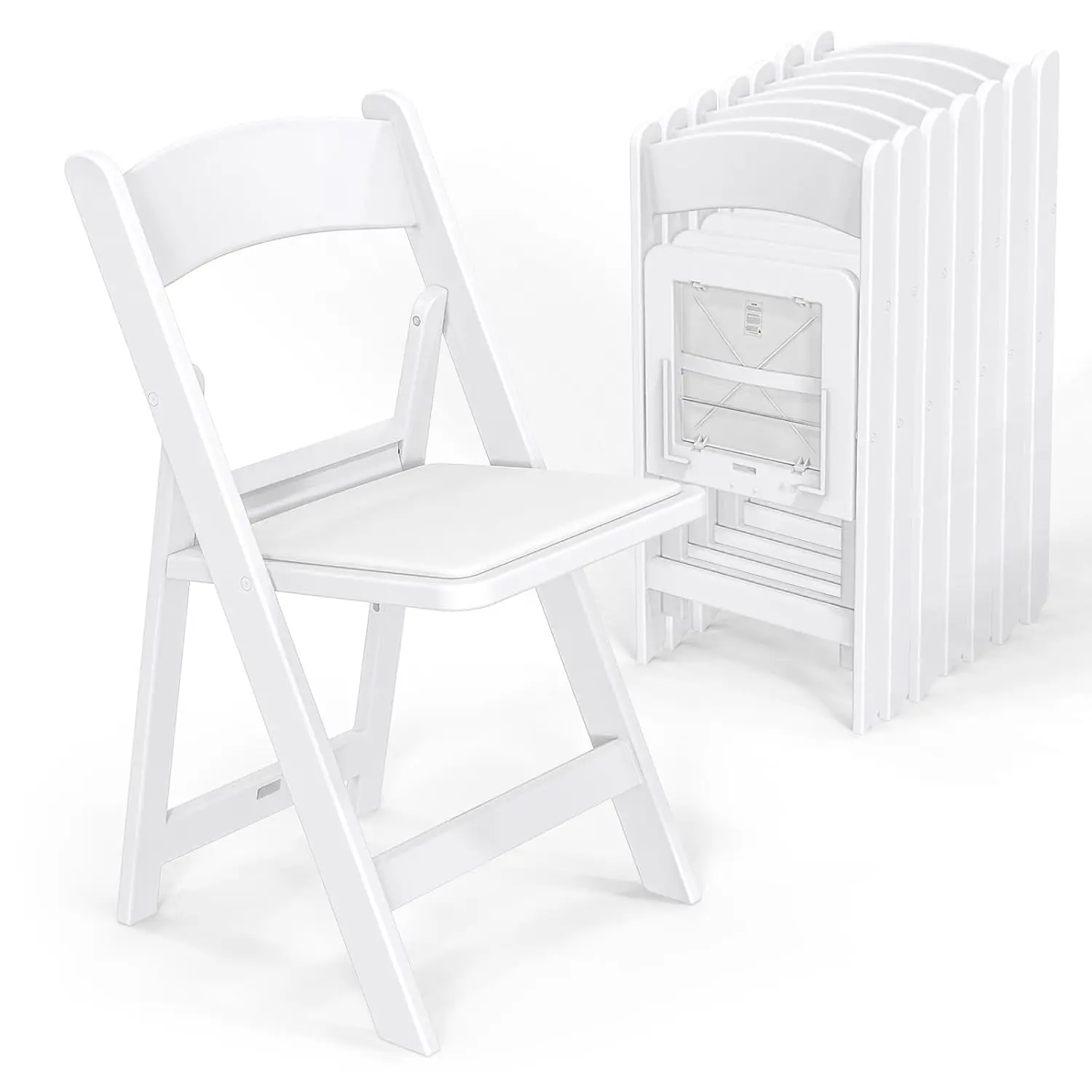 Resin Folding Chairs with Cushion, Foldable Plastic Chair with Comfortable Padded Seats, Perfect for Event Party, Customized