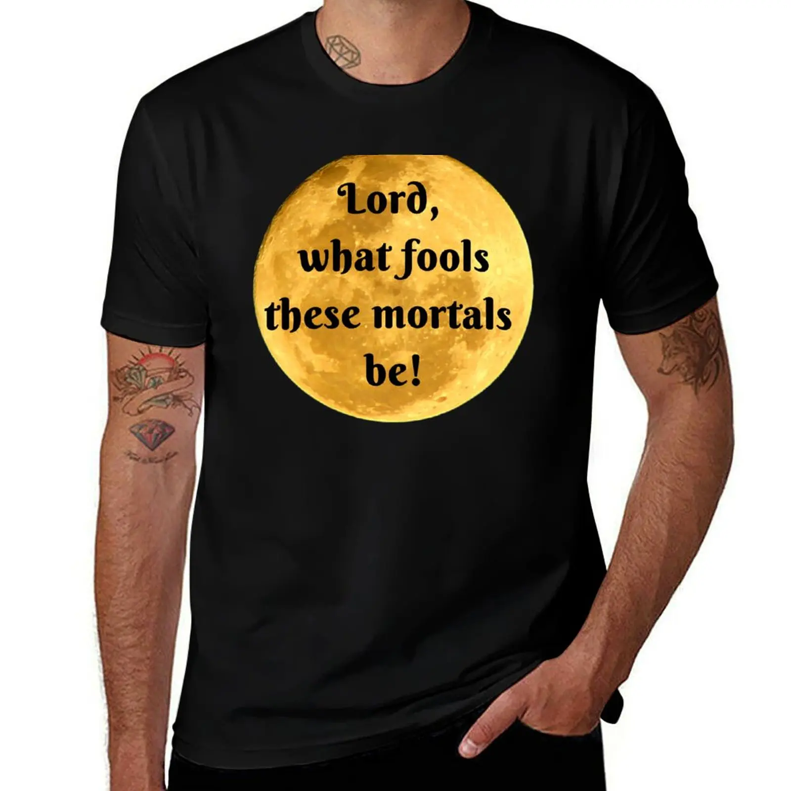 Puck: Lord what fools these mortals be! T-Shirt t shirts for man graphic vintage T-Shirt