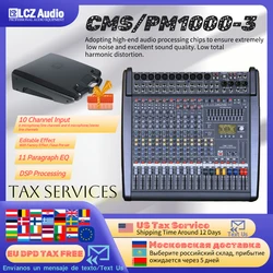 LCZ 1000W X2 PM1000-3 / CMS1000-3 Professional Powered Mixing Console Amplifier Audio Mixer 48V Phantom For  Stage Performance