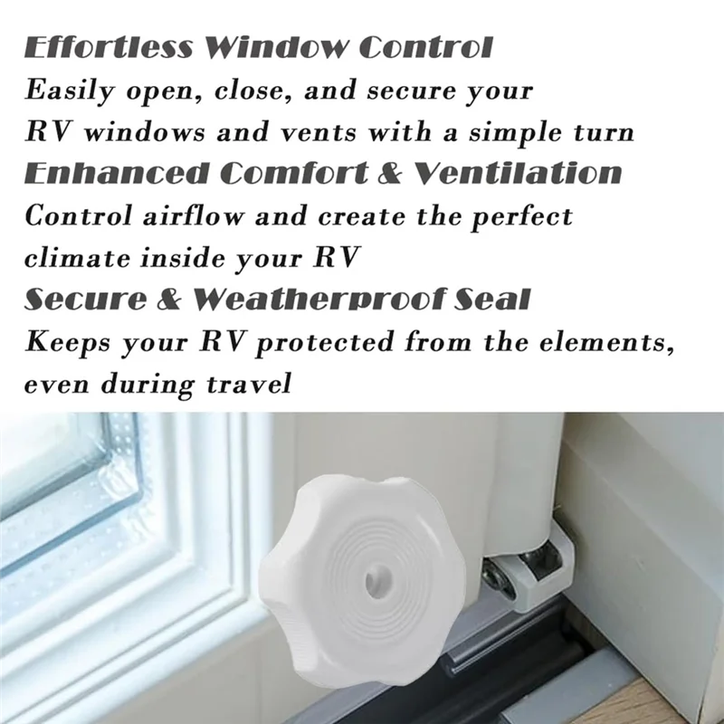 Ensemble de remplacement de bouton de fenêtre et de ventilation ABVA-RV, loquet de fenêtre de sortie d'urgence pour camping-car 	 Ou RVs et remorques