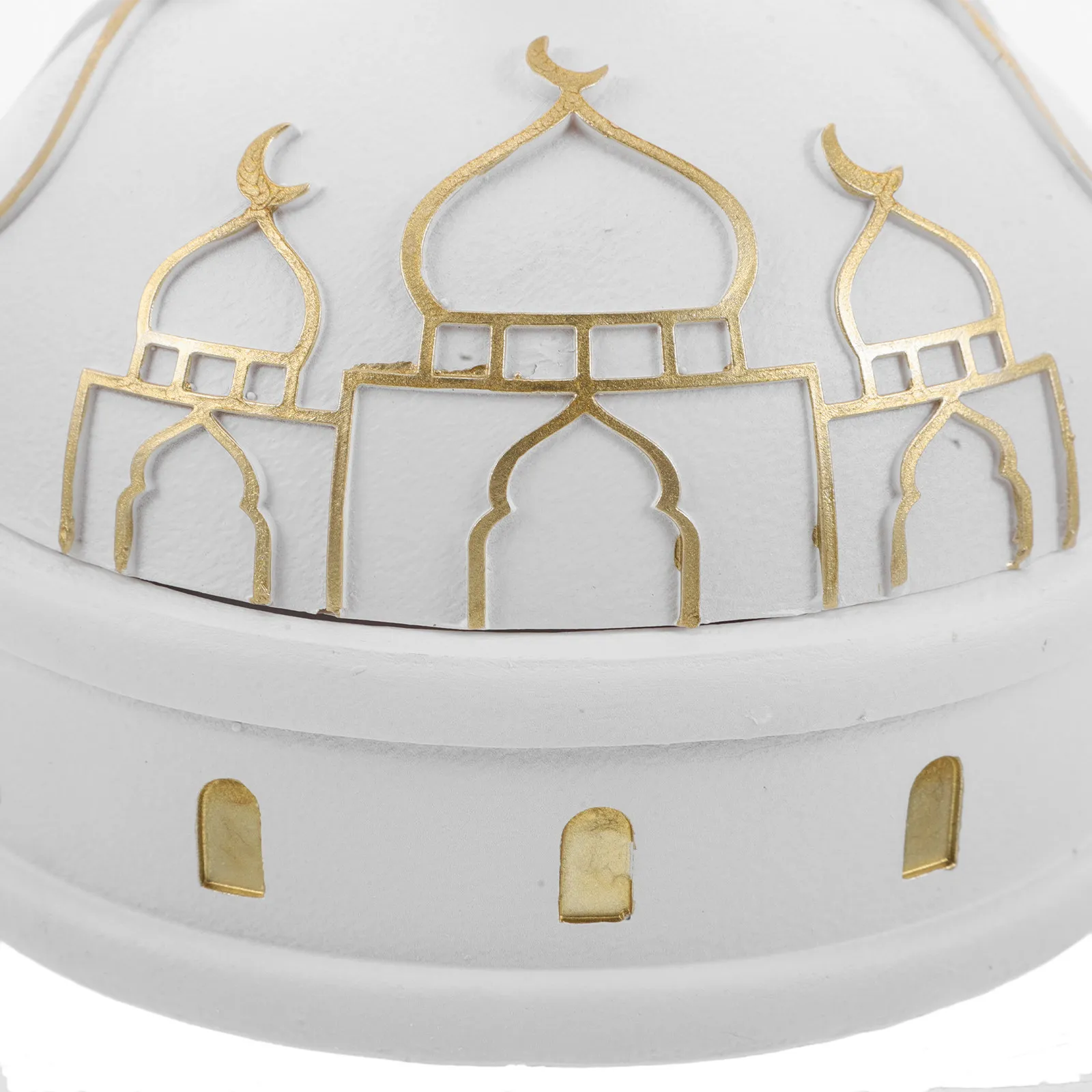 Middle Eastern Resin Jewelry Organizer Storage Box Hollow Design Eid Mubarak Tabletop Decoration Ramadan Party Home Ornament
