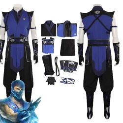 Game Mortal Cos Kombat Sub-Zero Cosplay Costume Clothing Set Accessories Outfits Halloween Carnival Suit For Adult Men Roleplay