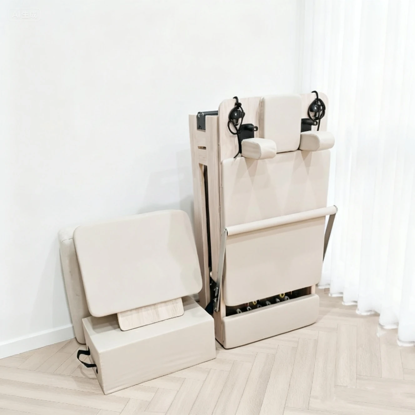 Machine de Pilates de réformateur, équipement de réformateur de Pilates pliable en bois pour la maison