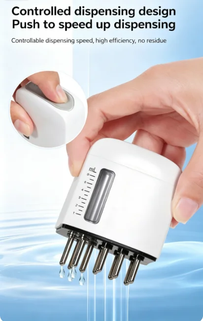 6ml Scalp Serum Applicator Comb, Rechargeable Vibrating Massage Design, Hair Oil Liquid Dispenser for Scalp Treatment Care
