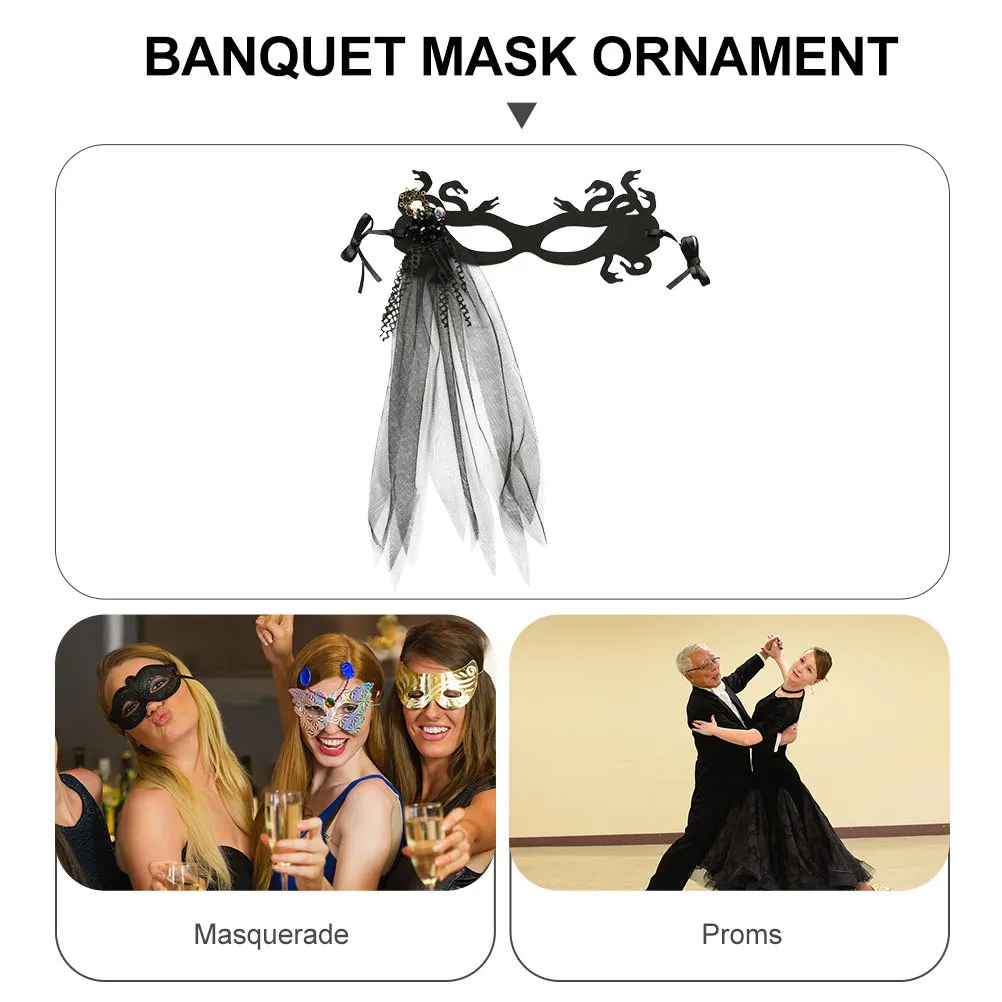 

Half Face Snake Carnival Gauze Mask Elegant Masquerade Mask Party Festival Performance Costume Decor Prop Performance Decor Prop