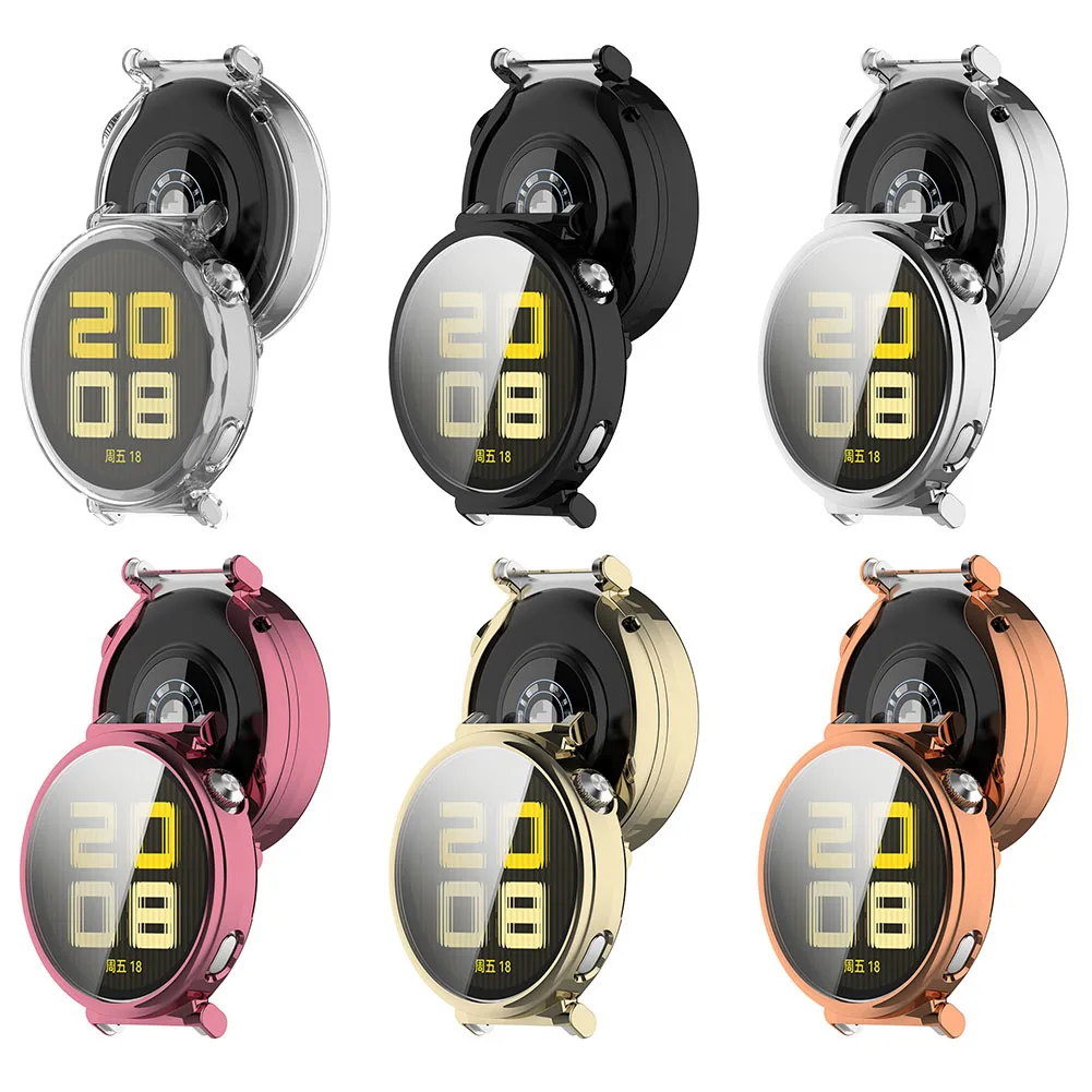 TPU Full Case ป้องกันหน้าจอกรณีป้องกันรอบป้องกัน TPU ฝาครอบกันชนสําหรับ Huawei Watch GT5 41 มม.46 มม.