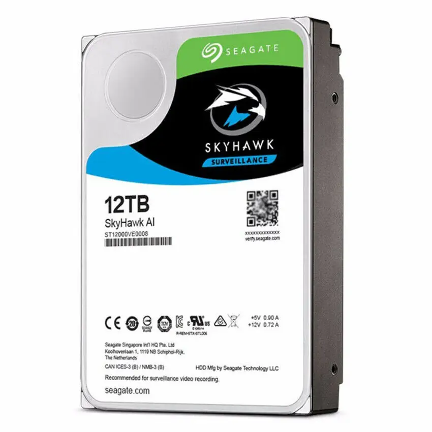 

New Original HDD For Seagate 12TB SATA 3.5" 256MB 7200RPM For Surveillance Hard Disk For ST12000VE0008
