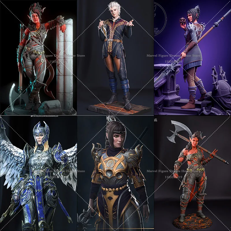 

1/24 1/18 Scale Bode's Gate Heroic Asdaeron Courageous Mingsara Un-panited DIY Self-assembled Resin Model Action Figure Soldier