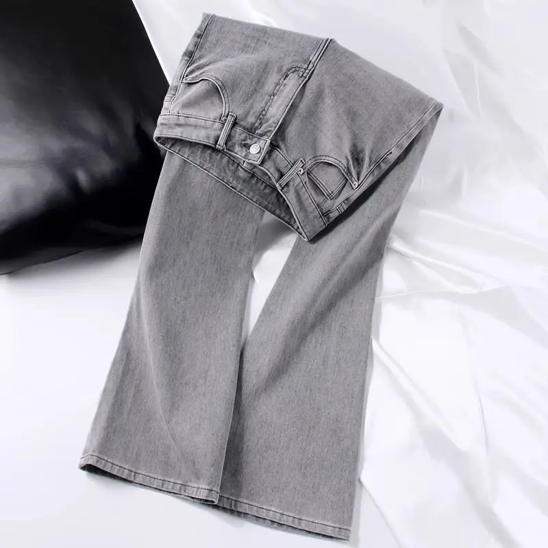 

ey High Waist Slimming Summer Thin Micro Flare Jeans Women's Light ey 2026 New Sle Casual High Waist Denim Jeans