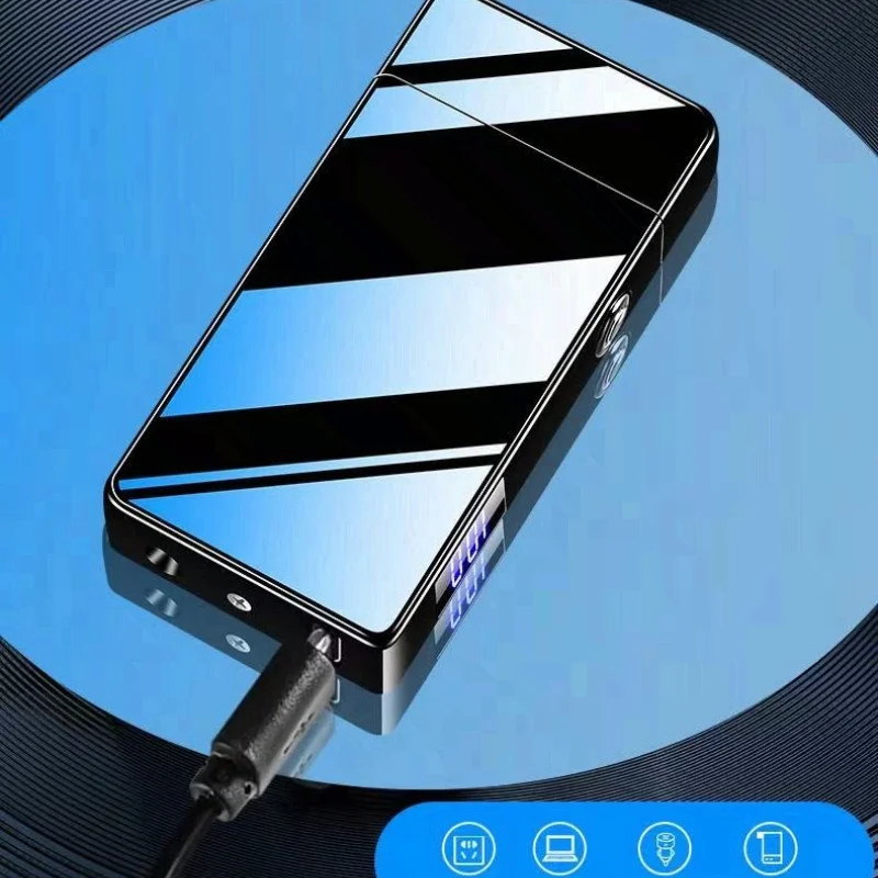 Innovative Black Technology, High-power High-voltage Arc Ignition Battery Display Type-C Charging LED Lighting Windproof Lighter - view 5