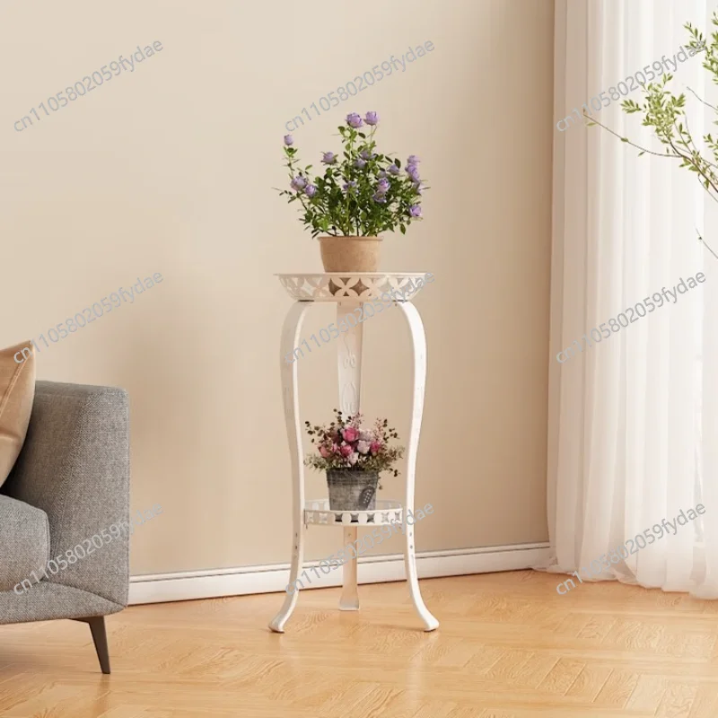 European wrought iron balcony flower stand flower pot multi-layer living room indoor and outdoor green dill hanging orchid flowe