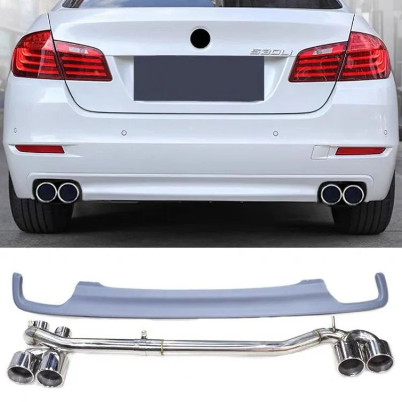 Applicable to 11 to 17 5 Series 525 I520l530 Exhaust Pipe Modification Four-Outlet Stainless Steel Carbon Fiber Black Tailpi