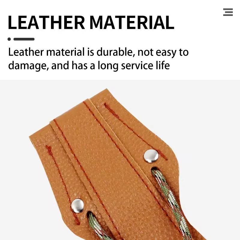 Bow Stringer Tool Leather Nylon Cord Bow String Bracing Installer for Longbow Recurve Traditional Bow Archery Accessory