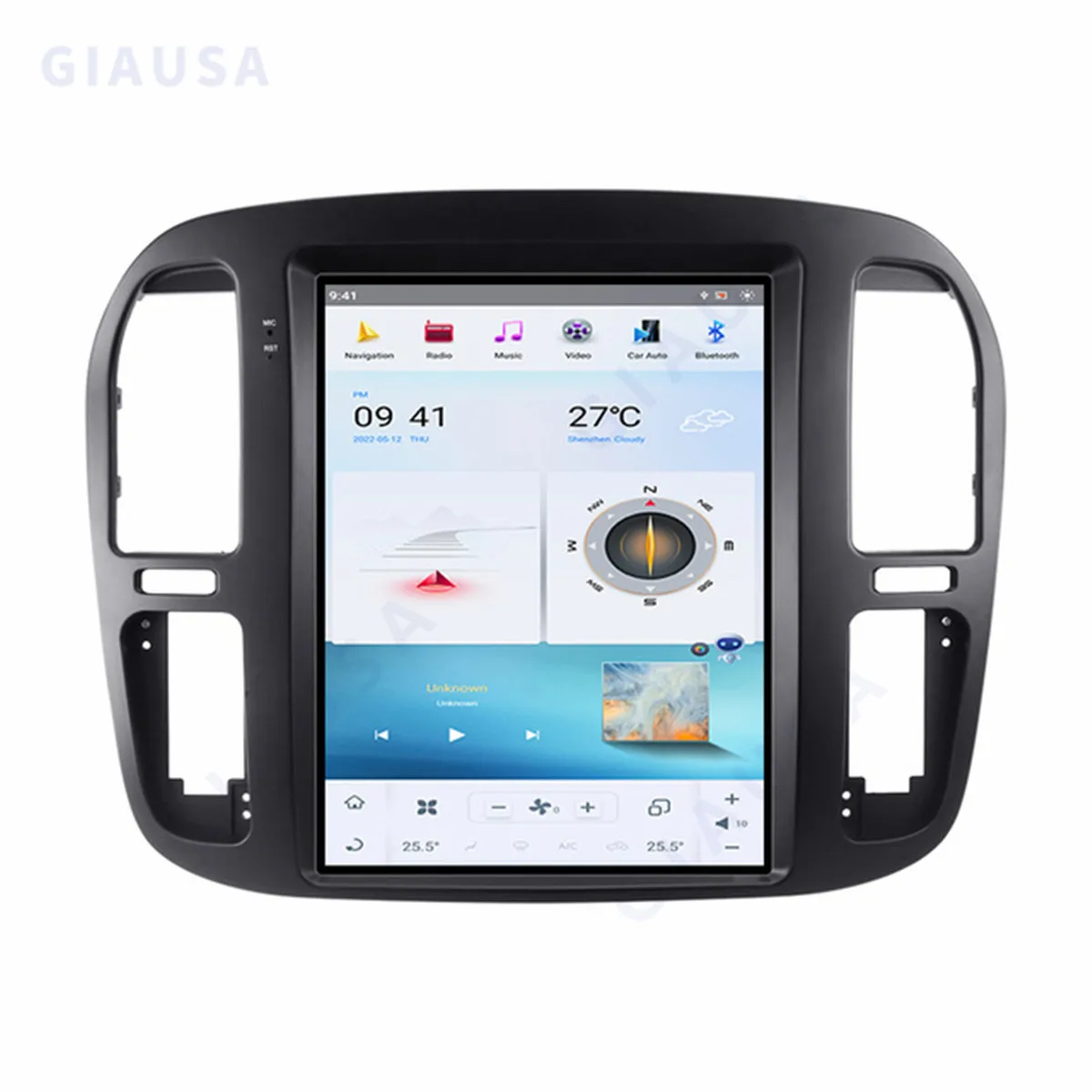 12.1 Auto Stero For Lexus LX470 1992-2002 Tesla Style Android 12 6+128 Car GPS Navigation Multimedia Player Head Radio Tape IPS