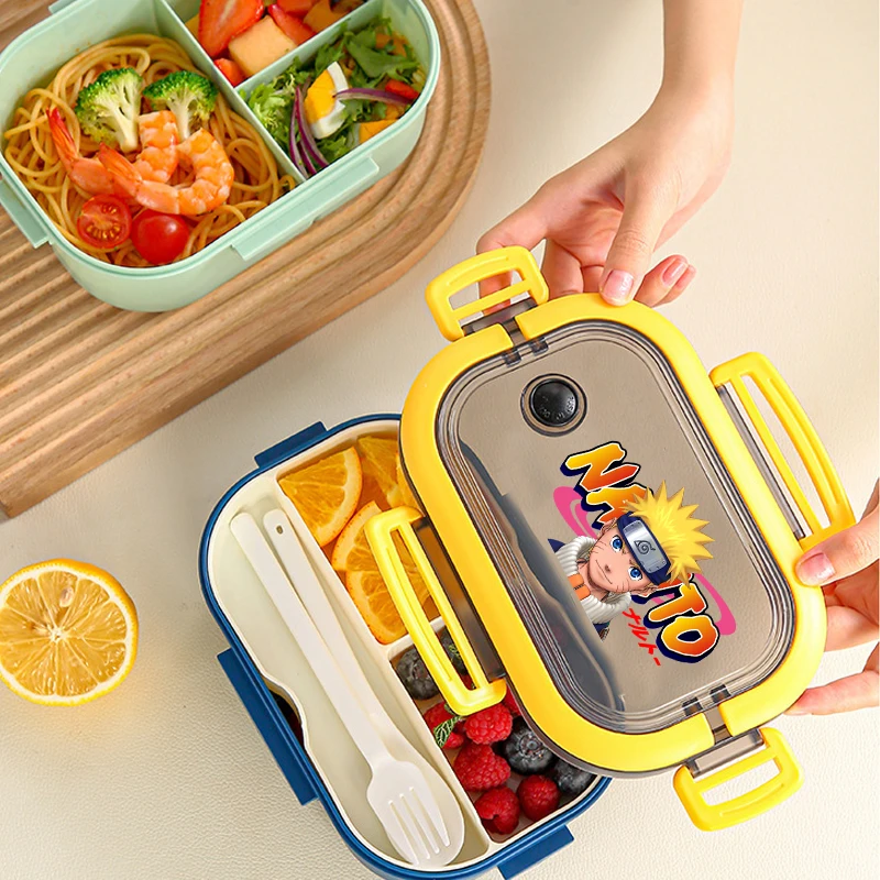 

Narutos Lunch Boxs Boy Cartoon Anime Bento Box Office Worker Large Capacity Leak Proof Food Container Box Portable Picnic Boxs