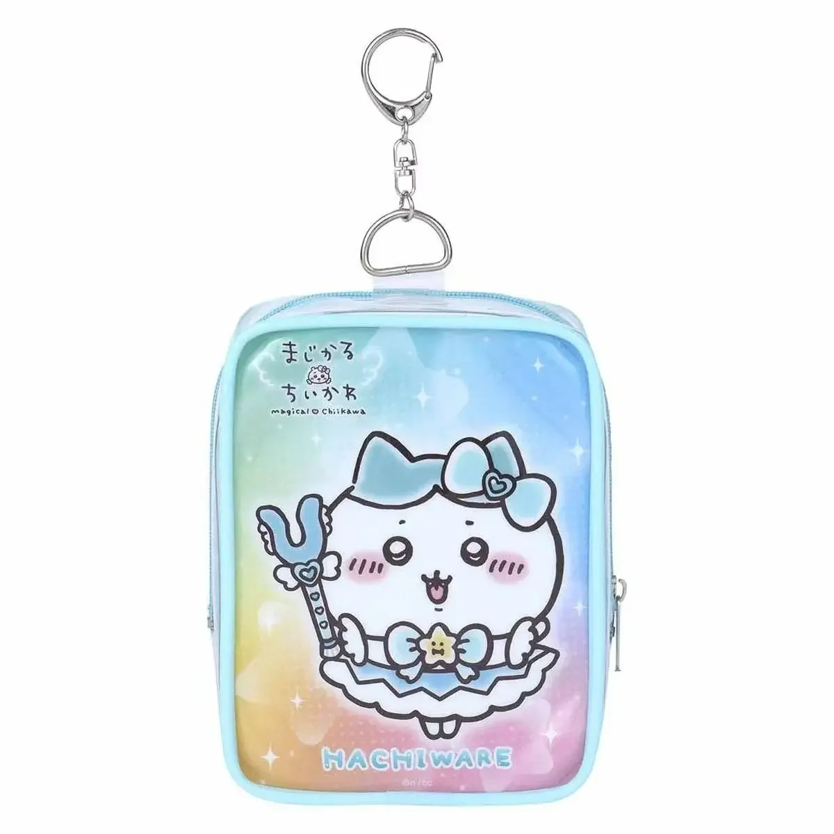 Kawaii Japanese Anime Chiikawa Keychain Charm Cute Cartoon Usagi Hachiware Magical Girl Transparent Doll Pendant Bag Backpack