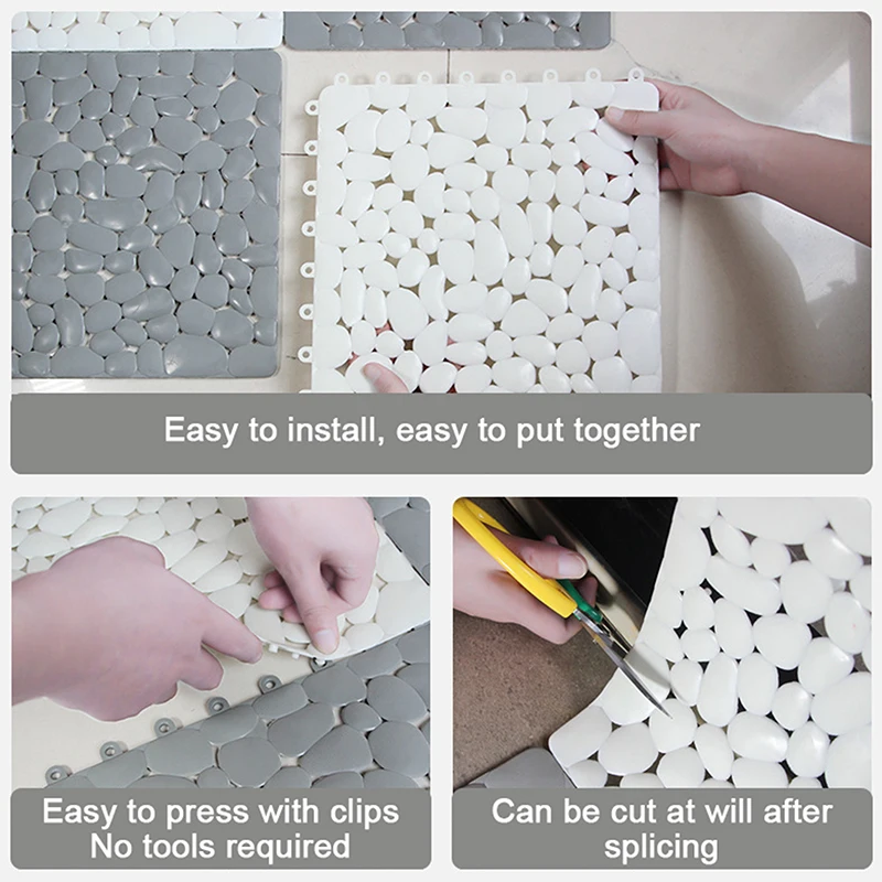 1 Non-slip Bath Mat Bathroom Patchwork Non-slip Mat Bathroom Toilet Waterproof Waterproof Mat Anti-fall Foot Mat