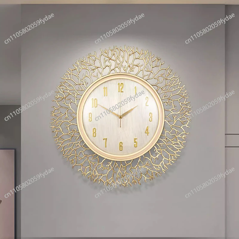 Round Silent Wall Clocks Simple Creative Fashion Restaurant Nordic Wall Watch Living Room Luxury Horloge Murale Home Design