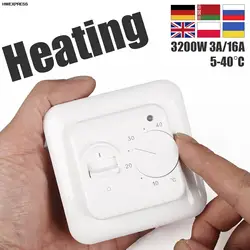 Electric Heating Room Thermostat 3A/16A,230V For Water Heating/Electric Heating