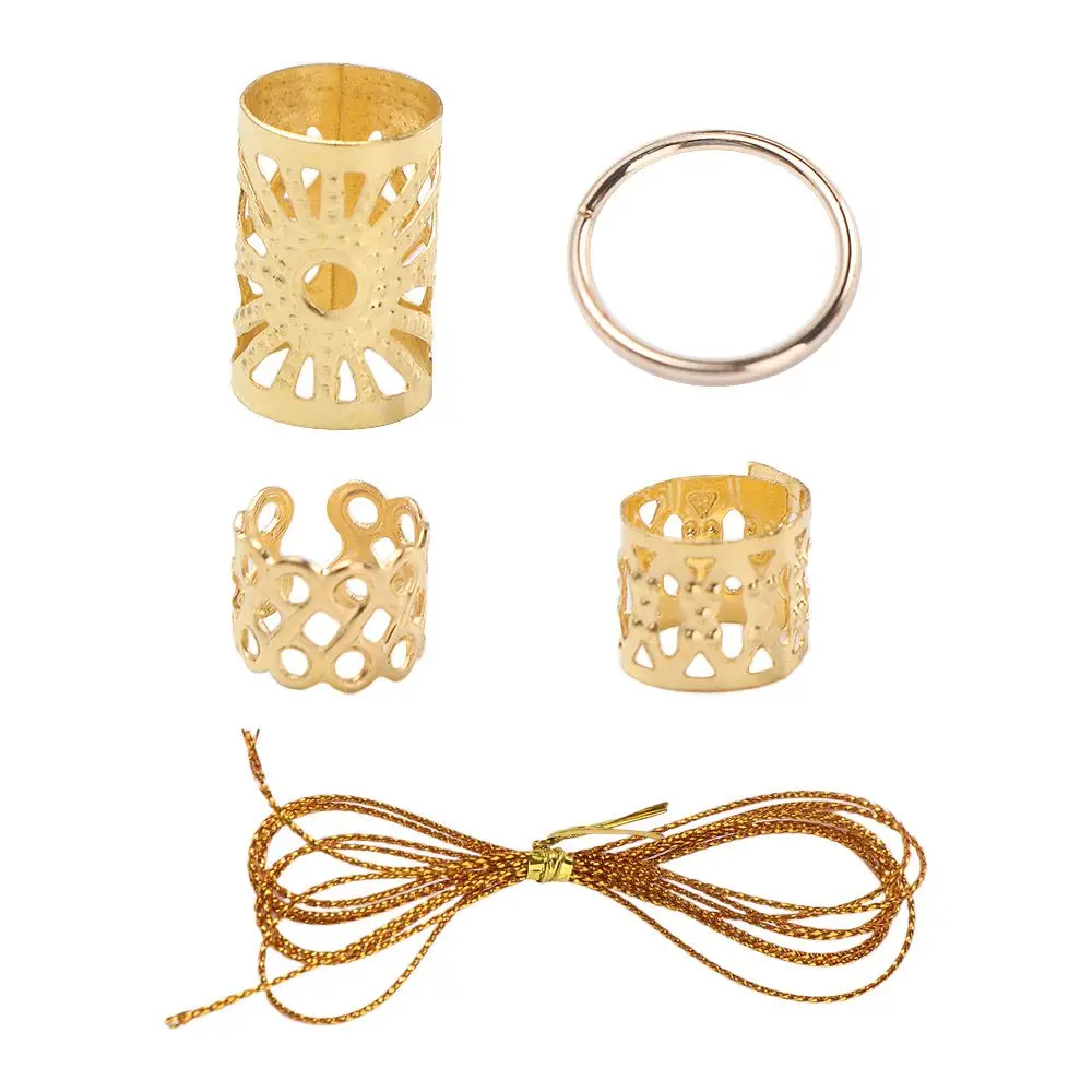 

41 шт., замки для волос, кольцо для волос, плетение волос, веревка для волос, дреды, бусины, очаровательные регулируемые трубки для косичек для мужчин