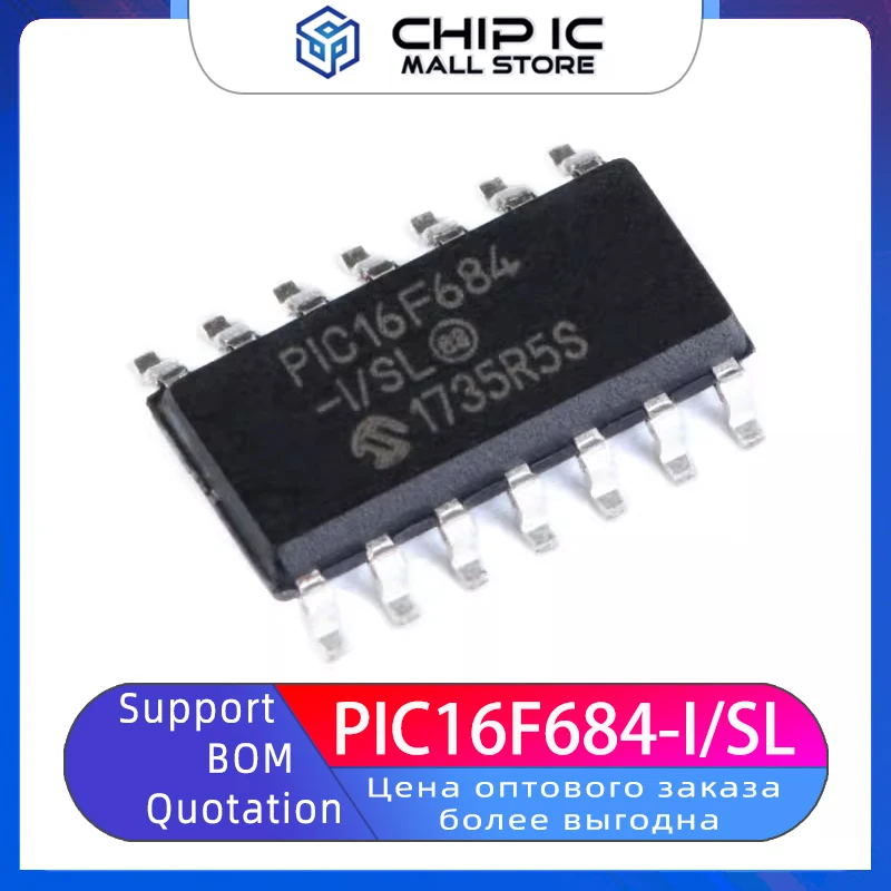 

PIC16F684-I/SL SOIC-14 Chip Microcontroller / 8-bit Chip 100% New Original Stock