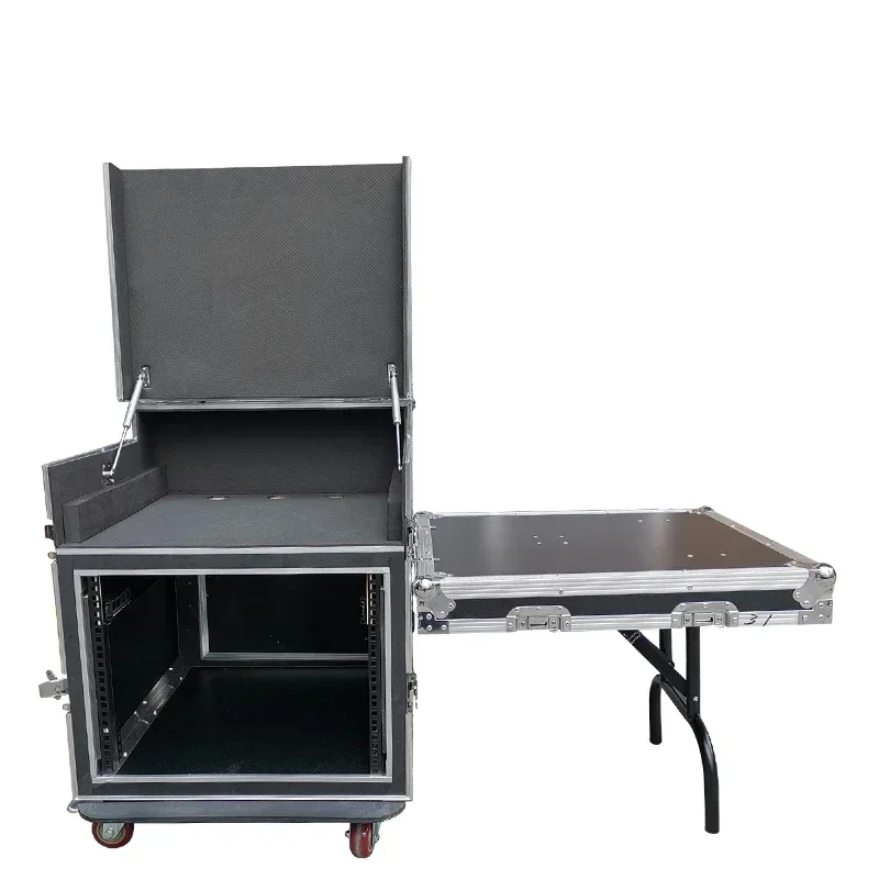 Professional 12U16U Air Case Cabinet Power Amplifier Audio Cabinet Mixer with Shelf Air Case Stage Empty Chassis