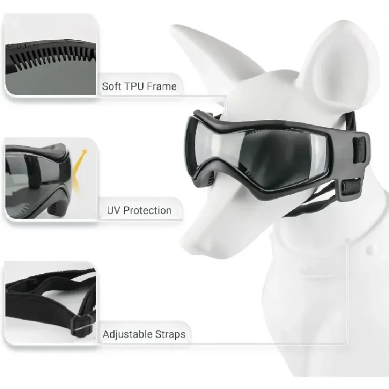 Dog Helmet and Dog Goggles for Small Dogs-Pet Motorcycle Helmet Hat with Ear Holes Adjustable Straps for Puppy Riding