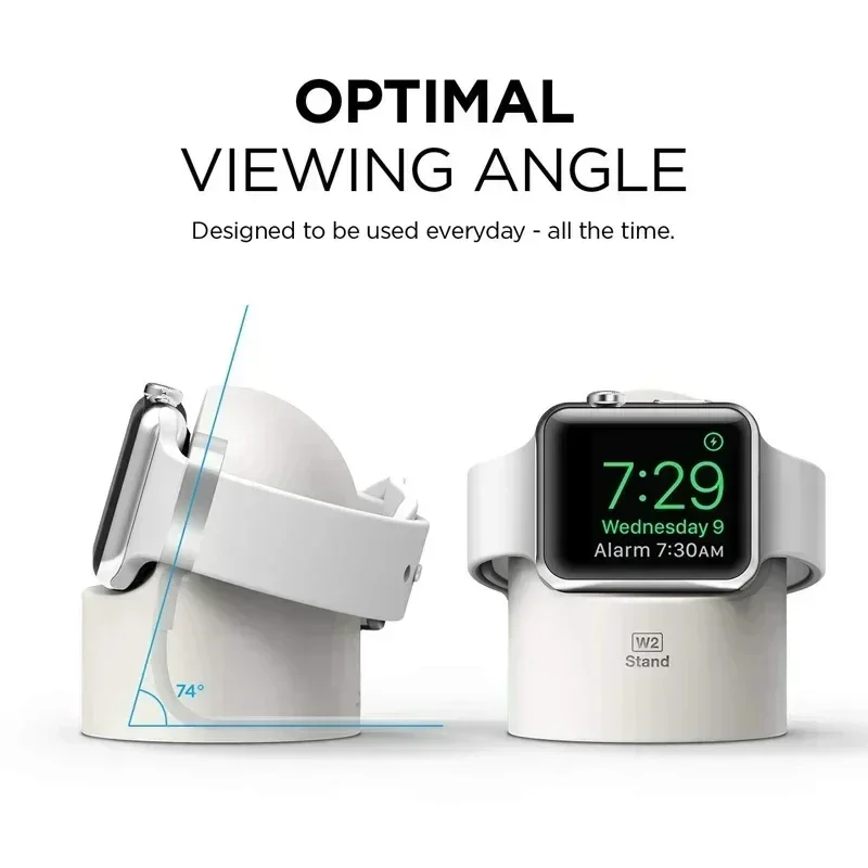 Für Apple Watch Ladeständer iWatch Ultra/8/SE2/7/6/SE/4/3 49 mm/45 mm/44 mm/42 mm/41 mm/40 mm/38 mm Langlebiger Silikon-Nachttischmodus – Detail 4