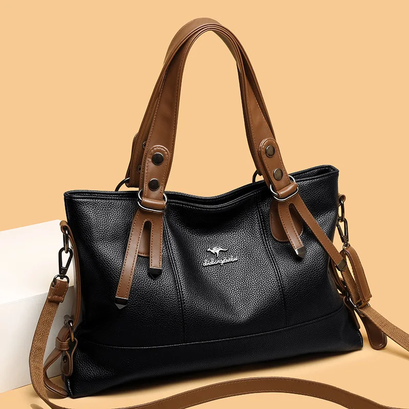 

2025 New Vintage Spacious Tote Bag for Women, Casual Shoulder Crossbody Purse, Textured Practical Handbag, Roomy & Stylish​