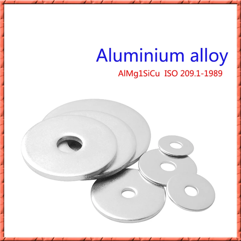 30-100pcs/lot Aluminium Alloy 6061 Flat Washers DIN9021 Increase The Thickening Washers Anticorrosion And Rust Prevention DIN125