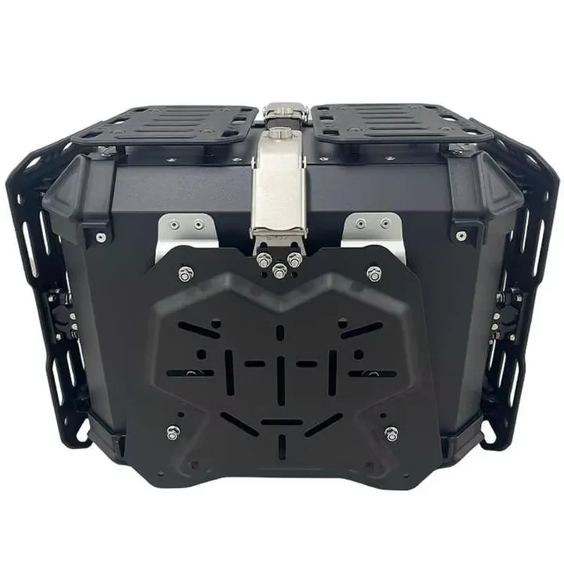 45L Aluminum Alloy Motorcycle Trunk Waterproof Scooter Storage Box Protective Equipment Rear Luggage Case for Motorbike