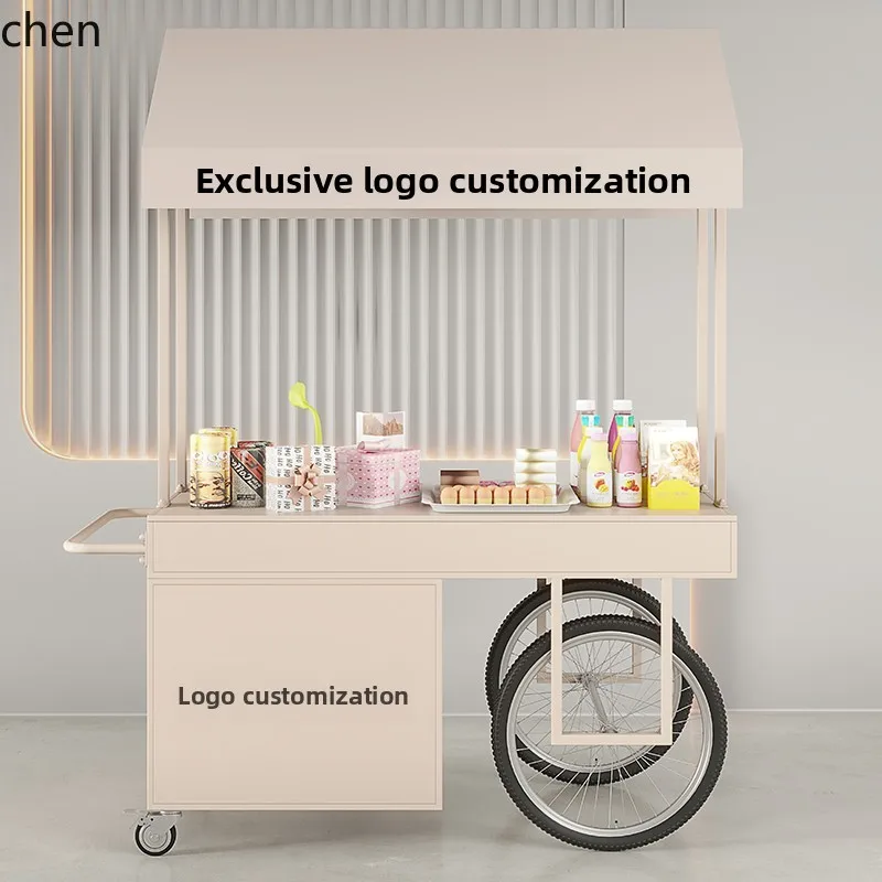 ZML wrought iron float stall multi-function trolley promotion mobile stall trolley