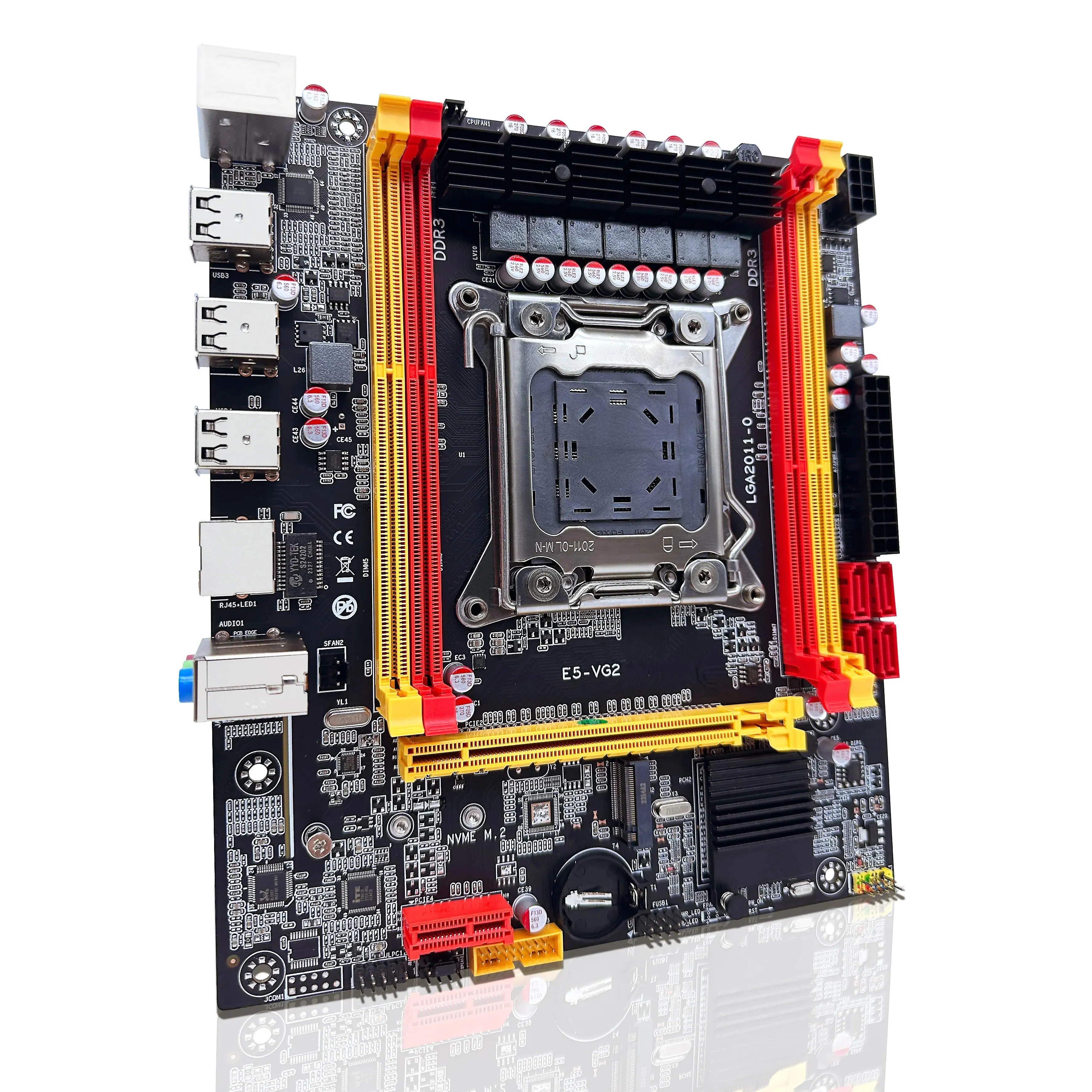 ZSUS 마더보드 세트 키트, 인텔 LGA2011 제온 E5 2689 C2 CPU DDR3 1*16GB 1600MHZ ECC RAM 메모리 NVME M.2 SATA, X79 VG2