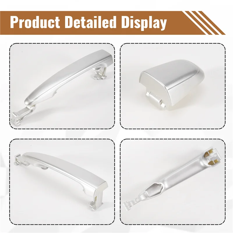 

ABHY-2Pc LH+RH Exterior Rear Sliding Door Handle 69213-08020 69227-08040 For Toyota Sienna 2004-2010 Exterior Door Handle