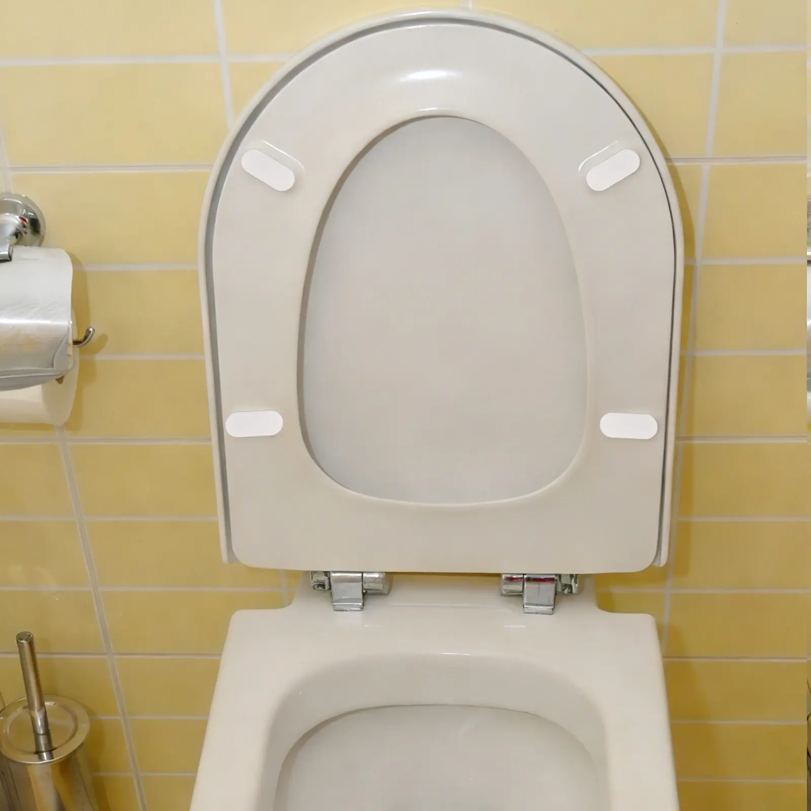 8Pcs Toilet Seat Cover Pads Cushion High Resilience Anti-Collision Buffers Noise Reduction Bathroom Toilet Seat Bumpers Stable