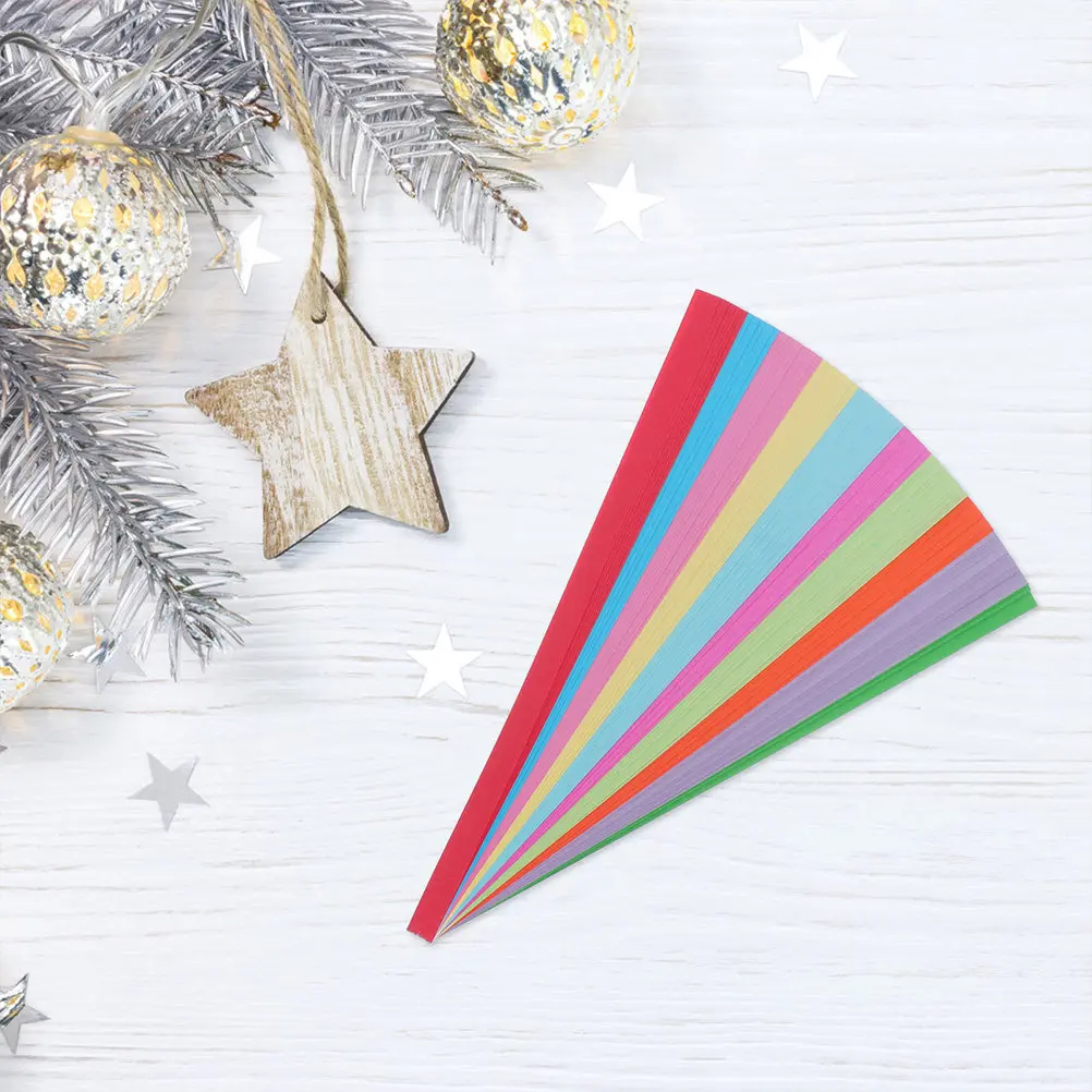 

1500Pcs Colorful Star Paper Strips Rainbow Folding Paper DIY Pentagram Craft Supplies for School Art Projects Handmade Stars