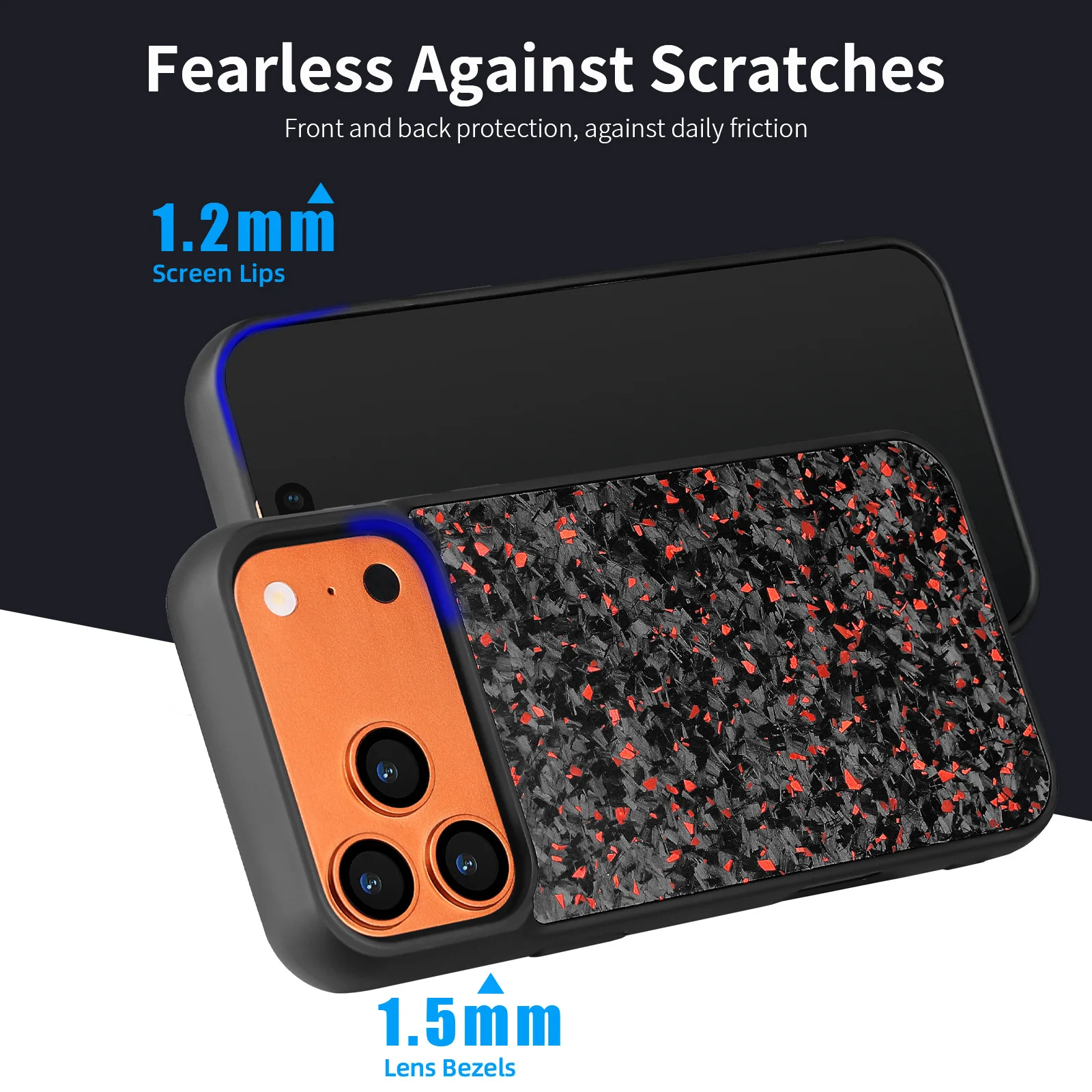 Matte Curved Forged Carbon Fiber Phone Case For iPhone 12 13 14 15 16 17 18 Pro Max Air Plus Shckproof Anti-slip Wireless Cover