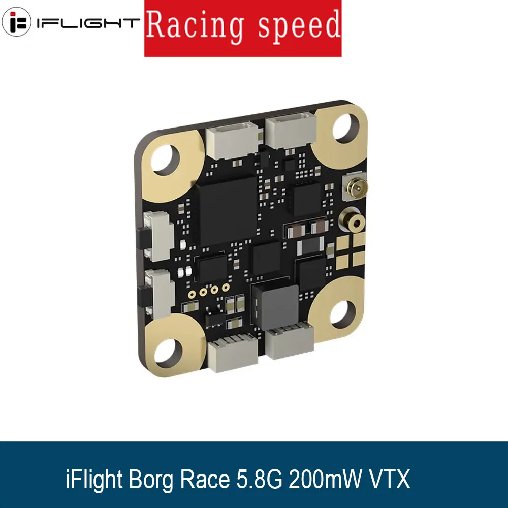 

iFlight Borg Race 5,8G 200 МВт VTX 16 каналов PIT/25 МВт/100 МВт/200 МВт 4,5–28 В Входное напряжение Совместимость 2–6S Lipo для RC FPV Drone