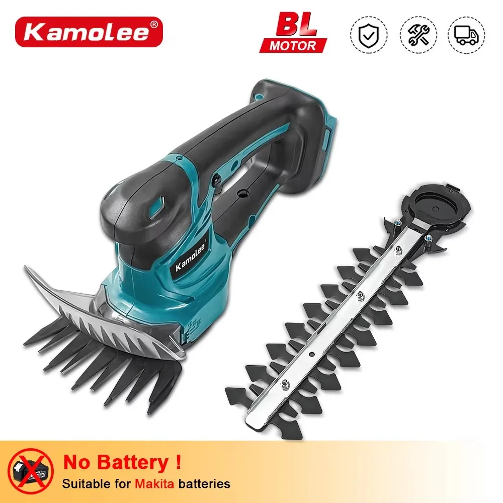 Kamolee 2-in-1 Cordless Electric Plant Trimmer Brushless Rechargeable Hedge Trimmer 18V-21V Battery Home Lawn Trimmer Tool Set