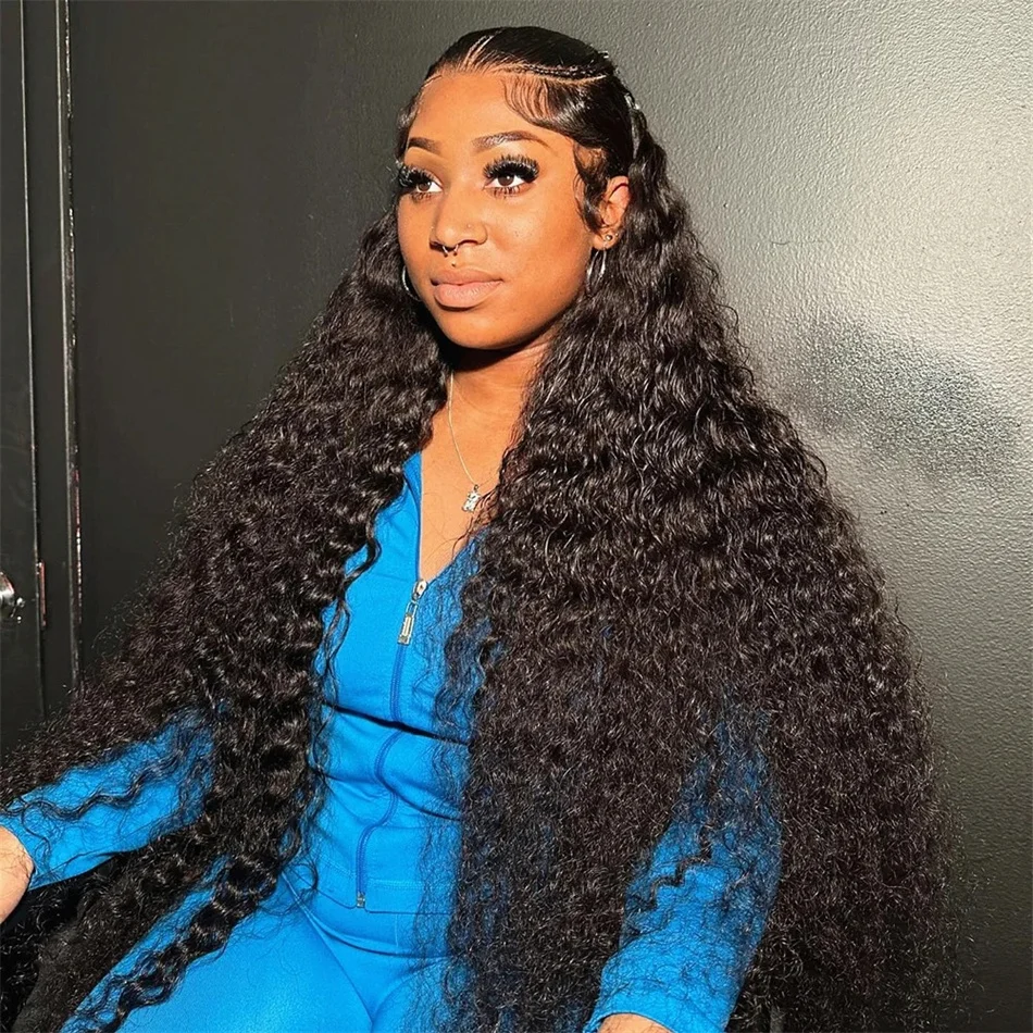 

30 Inch Deep Wave Transparent Lace Frontal Wig 13x4 13x6 HD Kinky Curly Lace Front Human Hair Wigs Water Wave Lace Frontal Wig