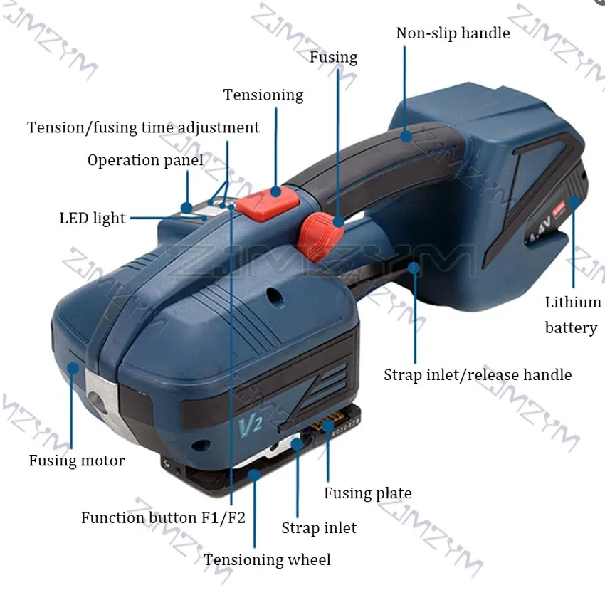 

PP/PET Power Tools Portable Electric Strapping Machine Belt Packing Machine Handheld Packaging Tool Hot Melting Baler