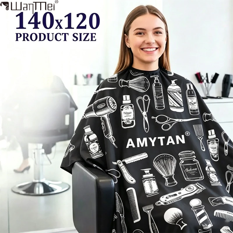 Waterproof Barber Cape Retro Pattern Haircut Cloth Professional Salon Hair Stylist Apron for Hairdressing Cutting
