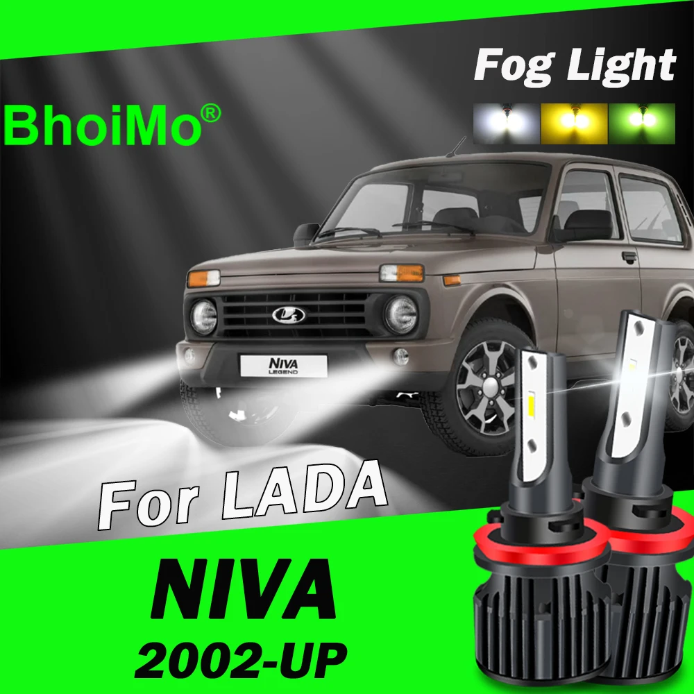 For LADA NIVA 2002 - 2025 Front Fog Light Lamp 2015 2016 2017 2018 2019 2020 2021 2022 2023 2024 Led Bulb 2003 2004 2005 2006