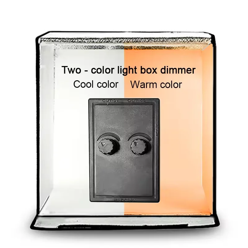 60cm Foldable Portable Photography LED Lightbox Photo Box Studio Bicolor Lightbox Dimmer Photography
