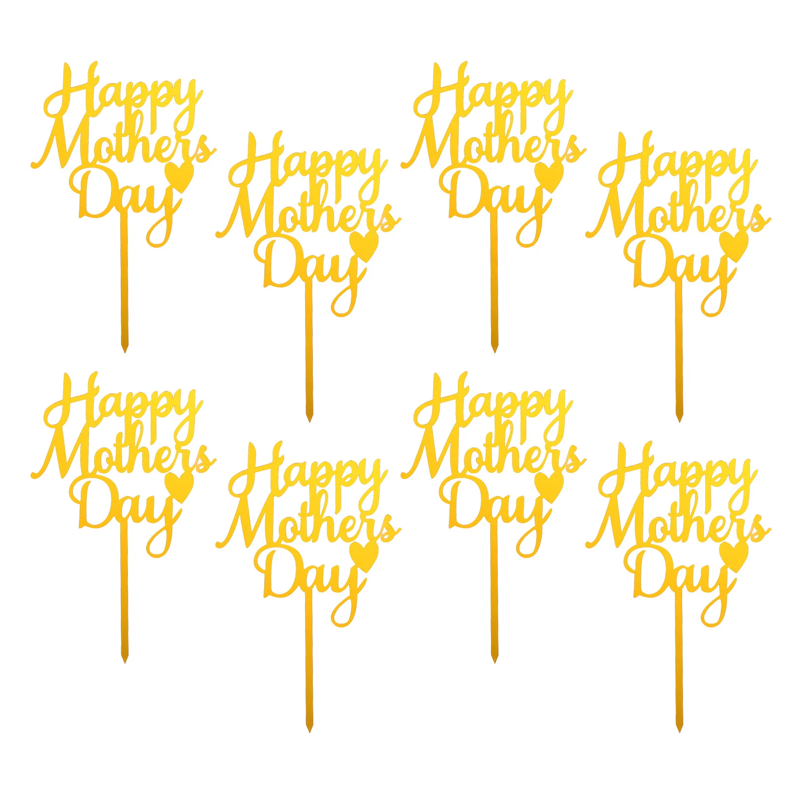 

20Pcs Attractive Mother's Day Cake Toppers Acrylic Dessert Picks Perfect for Party Decorations Mother's Day Cake Topper