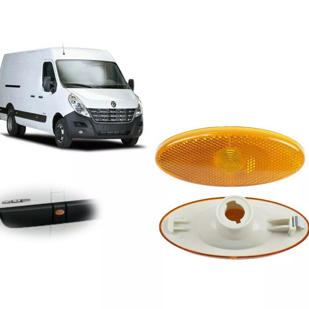 1PC Car Edge Lights Amber For Renault Master Vauxhall Movano Side Marker Lamp High-Quality Light Lens Amber 261B00001R