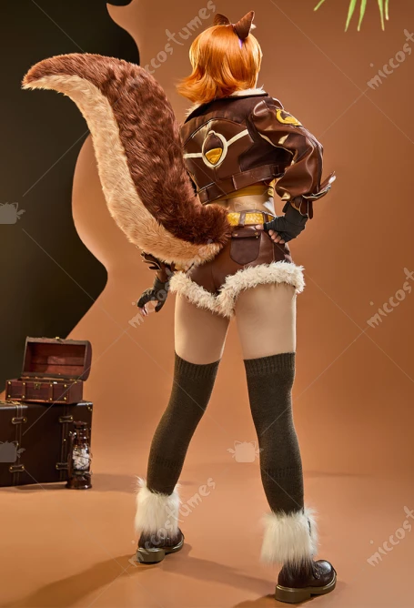 Miccostumes Women's Rival Girl Game Cosplay Costume Vest Shorts with Jacket Tail Halloween Cosplay Costume