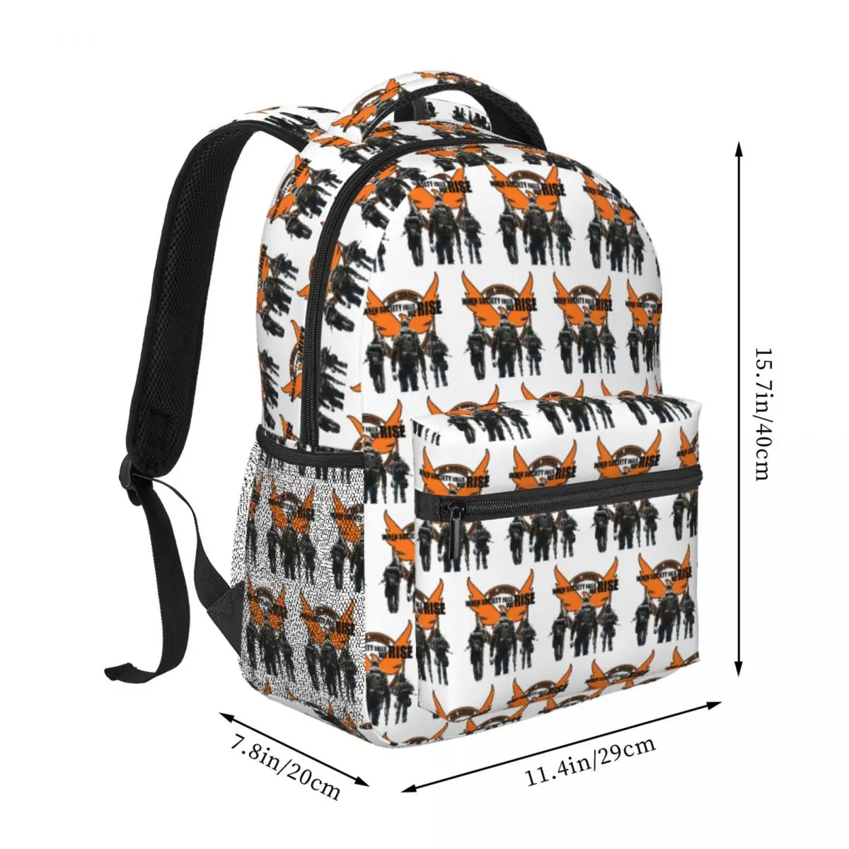 When Society Falls We Rise The Division Ubisoft Backpack Student BookBag Kids School Bag Laptop Shoulder Bags for Boys Girls