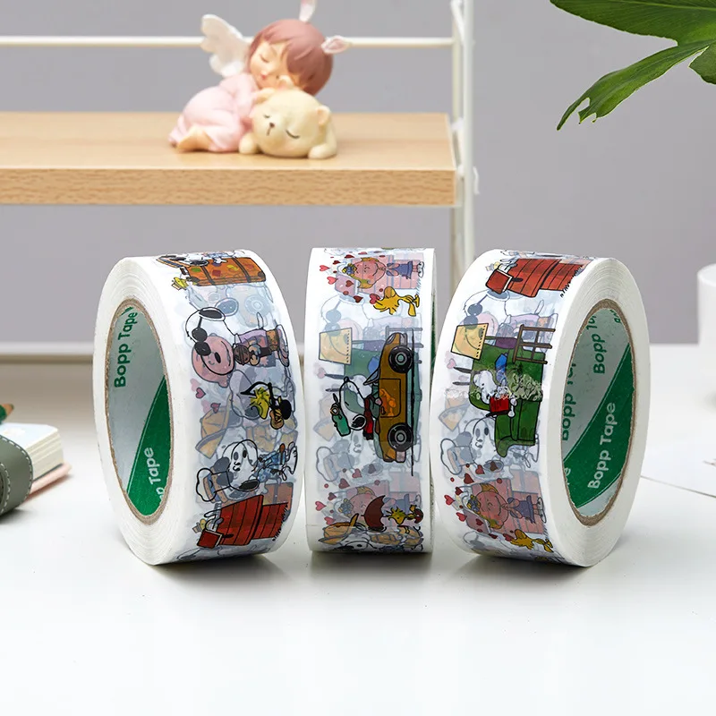 4.5cm x 100M Cute Dog Packing Tape Logistics Shipping Paper Box Sealing Tapes Cartoon Sticker Gift Packaging Tapes