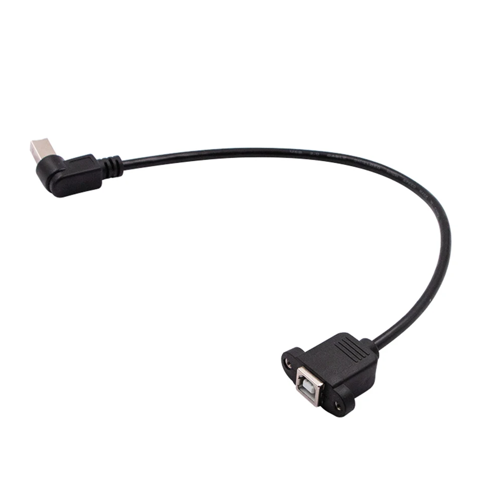 Right Angle USB Type B male to USB B Female Printer Panel Mount Extension Sync Cable Cord 0.3M 0.5M